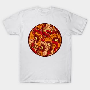 Bright zentangle floral circle T-Shirt